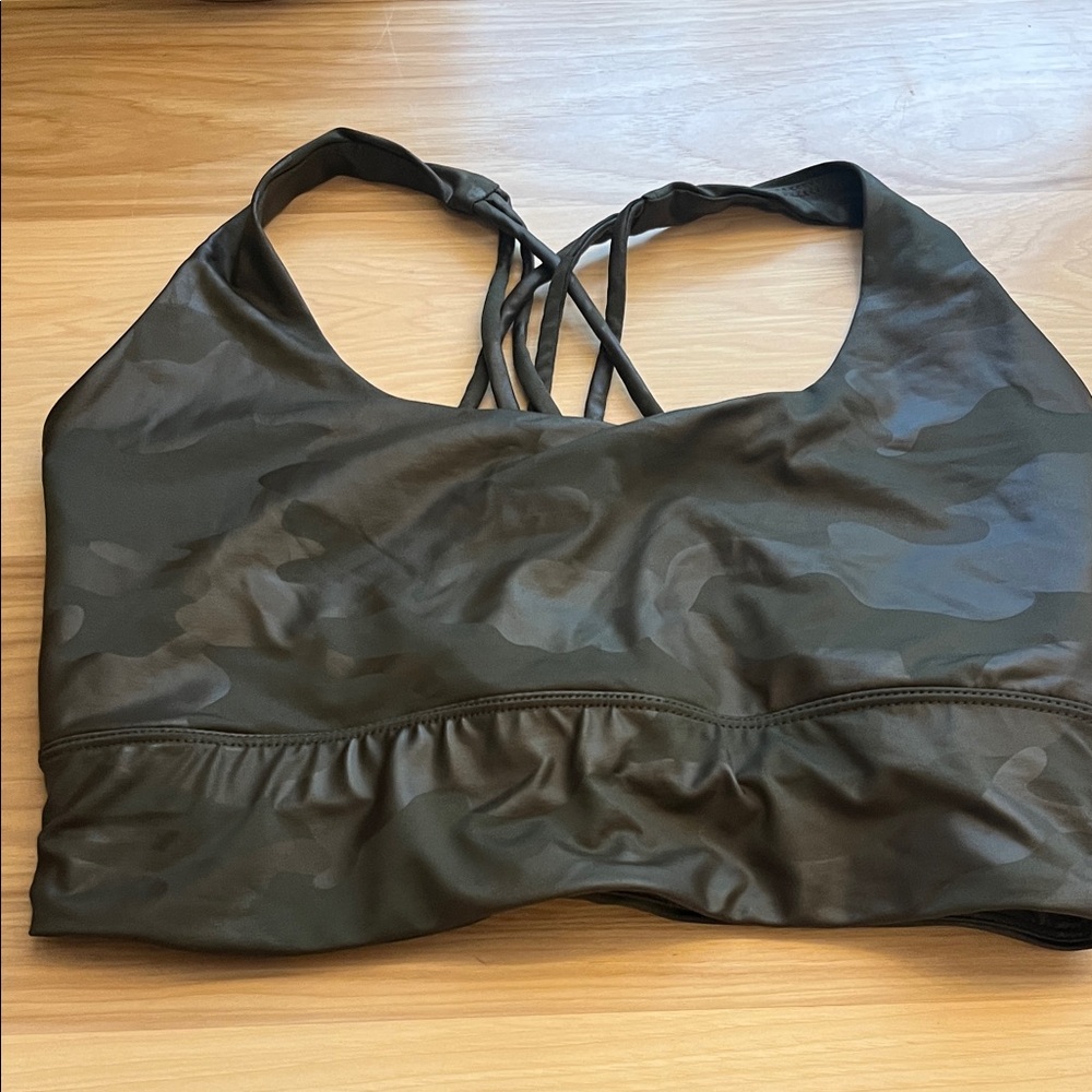 Olive Green Activewear Top